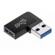Перехідник гніздо USB-A 3.0 - штекер USB-A 3. 0 кутовий +180 Перехідник гніздо USB-A 3.0 - штекер USB-A 3. 0 кутовий +180