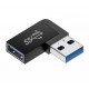 Перехідник гніздо USB-A 3.0 - штекер USB-A 3. 0 кутовий +180 Перехідник гніздо USB-A 3.0 - штекер USB-A 3. 0 кутовий +180