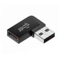 Перехідник гніздо USB-A 3.0  - штекер USB-A 3. 0 кутовий -180