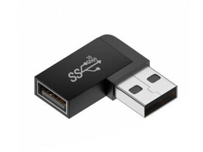 Зображення Перехідник гніздо USB-A 3.0  - штекер USB-A 3. 0 кутовий -180 у категорії USB - ПЕРЕХІДНИКИ