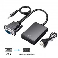 Перехідник vga to hdmi + звук TV Signal (1080p) Перехідник vga to hdmi + звук TV Signal (1080p)