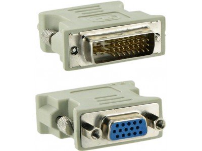 Зображення Перехідник гніздо VGA - штекер DVI-I 24+5 у категорії VGA - ПЕРЕХІДНИКИ