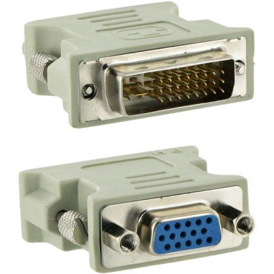 Зображення Перехідник гніздо VGA - штекер DVI-I 24+5 у категорії VGA - ПЕРЕХІДНИКИ