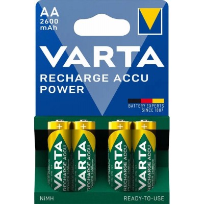 Зображення Акумулятор AA Varta Recharge Accu Power - 2600mAh у категорії AA ( R06 )