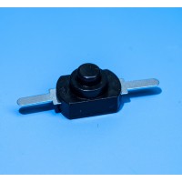 Кнопка ліхтаря 12х8 мм||  чорна з фіксацією