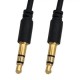 Шнур штекер 3.5 стерео - штекер 3.5 стерео 3.0мм Gold чорний 1.0 метр Шнур штекер 3.5 стерео - штекер 3.5 стерео 3.0мм Gold чорний 1.0 метр