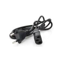 Шнур мережевий комп'ютер 3x0.5mm чорний 1.5 метра