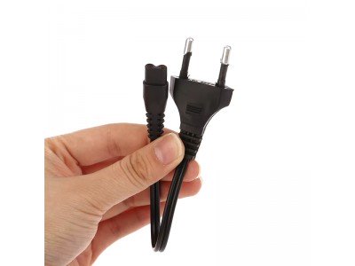 Зображення Шнур мережевий 2x0.35мм 0.12м || IEC C1 шокера, ліхтарика у категорії Мережеві