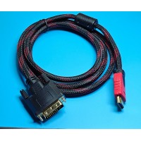 Шнур HDMI - штекер DVI || фільт 1.5 метра