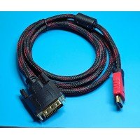 Шнур HDMI - штекер DVI || фільт 1.5 метра
