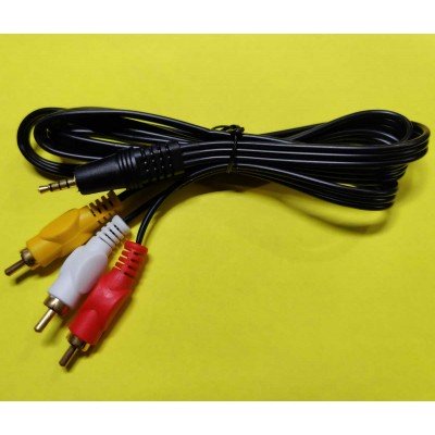 Зображення Шнур штекер 3.5 4х - 3RCA T505 15mm x 1.2 m у категорії Штекер 3.5