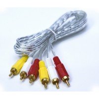 Шнур 3RCA - 3RCA white  || 1,5 метра