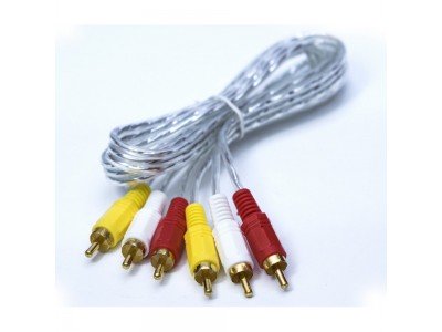 Зображення Шнур 3RCA - 3RCA white  || 1,5 метра у категорії