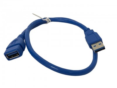 Зображення Шнур USB (шт.А - гн.А), V3.0, синій, 0.8м у категорії USB