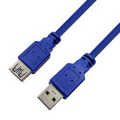 Зображення Шнур USB (шт.А - гн.А), V3.0, синій, 1.5м у категорії USB
