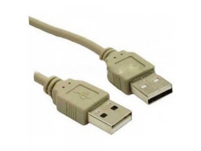 Зображення Шнур USB штекер А - штекер А || V2.0 4.5мм сірий 3.0 метра у категорії USB