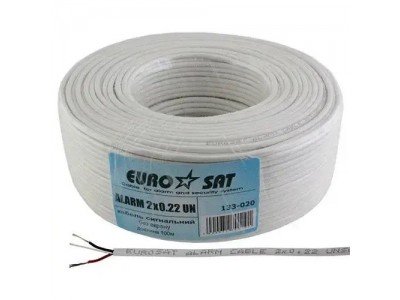 Зображення Кабель сигнальний 2x0.22mm EUROSAT у категорії СИГНАЛЬНИЙ КАБЕЛЬ