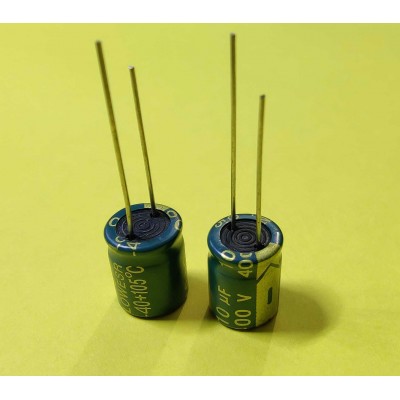 Зображення 10мкф 400в 105&deg;C || Конденсатор 10x18 у категорії КОНДЕНСАТОРИ