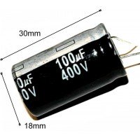 100мкф 400в 105С || Конденсатор 18х30 мм