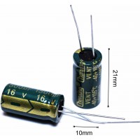 1500мкф 16в 105С || Конденсатор 10х21 мм