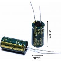 1500мкф 16в 105С || Конденсатор 10х21 мм