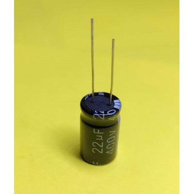 Зображення 22мкф 400в 105С ||конденсатор 10х21 мм у категорії КОНДЕНСАТОРИ