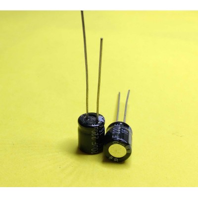 Зображення 220мкф 16в 105С || Конденсатор 6x7 у категорії КОНДЕНСАТОРИ