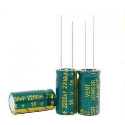 2200мкф 16в 105С || Конденсатор 10х20 мм