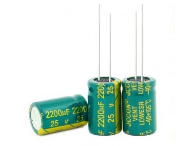 Зображення 2200мкф 25в 105С || Конденсатор 13x20 мм у категорії КОНДЕНСАТОРИ