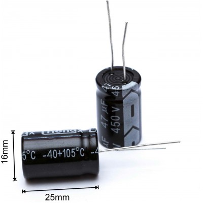 Конденсатор 47мкф 450в 105С || 16x25