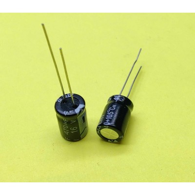 470мкф 16в 105С || Конденсатор 8х12 мм