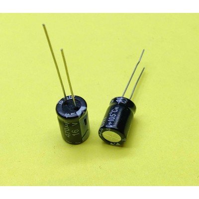 Зображення 470мкф 16в 105С || Конденсатор 8х12 мм у категорії КОНДЕНСАТОРИ