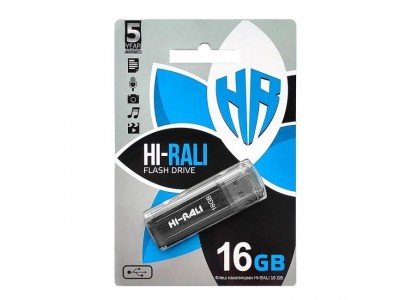 Зображення Флешка 16GB USB2.0 Hi-Rali Stark series Black у категорії Usb 2.0