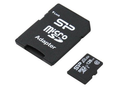 Зображення Картка пам'яті 128GB Silicon Power microSDXC Class 10 + adapter у категорії USB 2.0