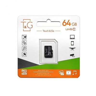 Зображення Картка пам'яті 64GB T&G micro SDHC Class 10 у категорії КАРТКИ ПАМ'ЯТІ