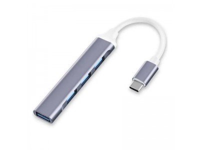 Зображення Hub USB A-809 4-портовий USB 3.0 - Type-C || 5Gbps у категорії Маршрутизатори