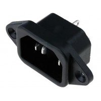 Штекер мережевий 3 pin монтажний Штекер мережевий 3 pin монтажний