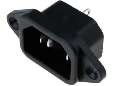 Зображення Штекер мережевий 3 pin монтажний у категорії Штекер DC