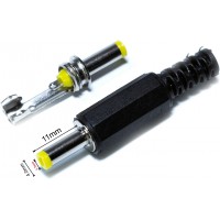 Штекер DC 1.7х4.0mm х 11mm || жовтий