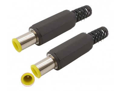 Штекер DC 1.3x4.4x6.5х10 mm || жовтий