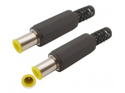 Зображення Штекер DC 1.3x4.4x6.5х10 mm || жовтий у категорії Штекер DC