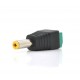 Штекер DC 2.1x5.5 mm || жовтий  під гвинт