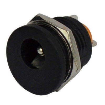 Зображення Гніздо DC 2.1x5.5mm - кругле під гайку у категорії Гніздо DC