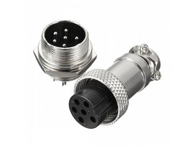 Зображення Конектор GX16&nbsp;6pin&nbsp;bulkhead || комплект у категорії GX16