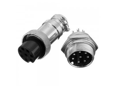 Зображення Конектор GX16&nbsp;8pin&nbsp;bulkhead || комплект у категорії GX16