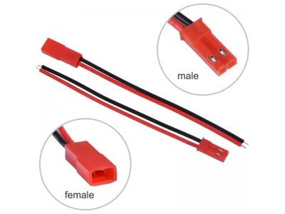 Зображення Роз'єм JST RCY швидкороз'ємний 2pin x 100mm у категорії JST RCY