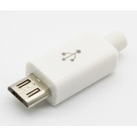Штекер Micro USB 5pin білий (ковпачок) 7мм.