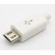 Штекер Micro USB 5pin білий (ковпачок) 7мм. Штекер Micro USB 5pin білий (ковпачок) 7мм.