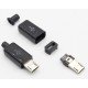 Штекер MicroUSB 5pin чорний ковпачок 9мм