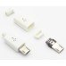 Зображення Штекер microUSB 5pin білий 9мм у категорії USB